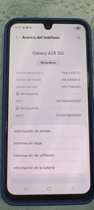 Samsung Galaxy A26 negro