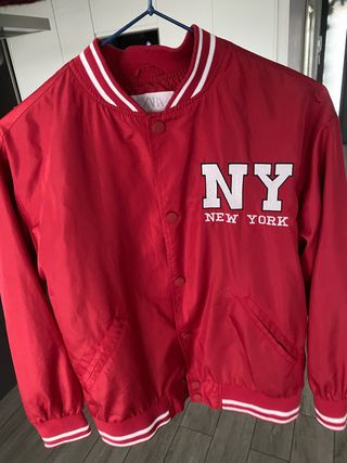 Chaqueta bomber Zara Kids NY Roja