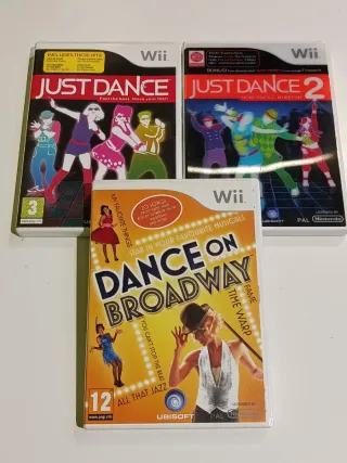 Lote 3 Juegos Wii Just Dance 1, 2 y Broadway