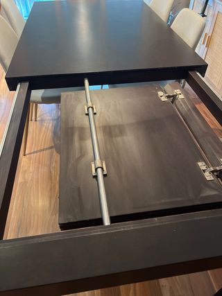 Mesa comedor extensible madera wengué