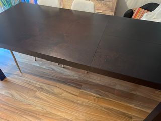 Mesa comedor extensible madera wengué