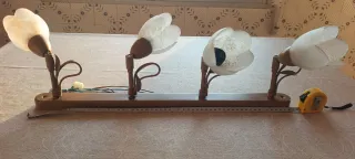 Lámpara de techo tulipas doradas