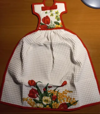 Set regalo strofinaccio con fiori