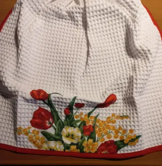 Set regalo strofinaccio con fiori