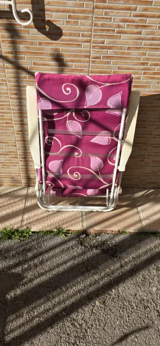 Tumbonas plegables con cojín estampado