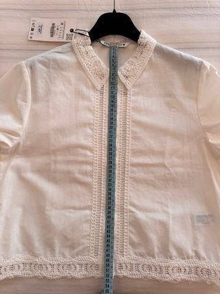 Camisa de algodón con crochet