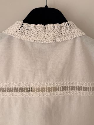 Camisa de algodón con crochet