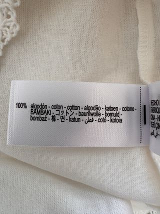 Camisa de algodón con crochet