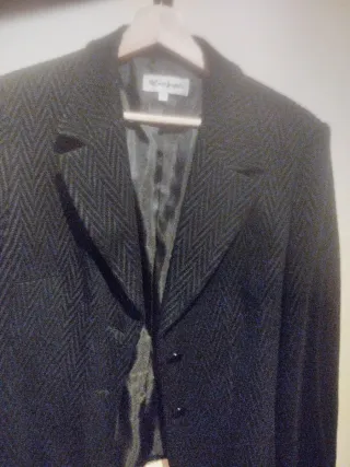 Chaqueta vintage negra talla 46