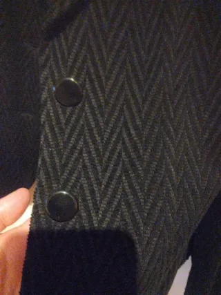 Chaqueta vintage negra talla 46