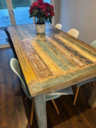 Mesa comedor madera India 201x91cm