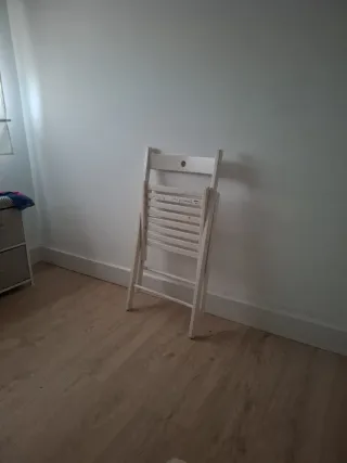 Silla plegable Ikea madera blanca