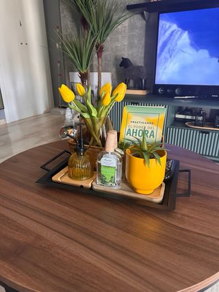 Mesa de centro madera y metal