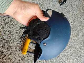 Casco B-Twin Urbano Bicicleta azul + guantes