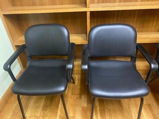 Sillas de sala de espera negras