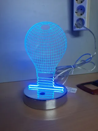 Lámpara Escritorio Bombilla Roja