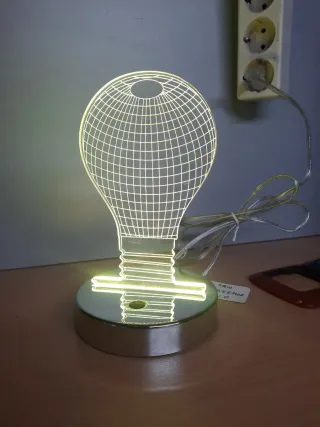 Lámpara Escritorio Bombilla Roja