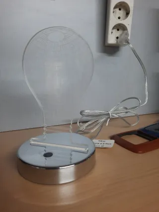 Lámpara Escritorio Bombilla Roja