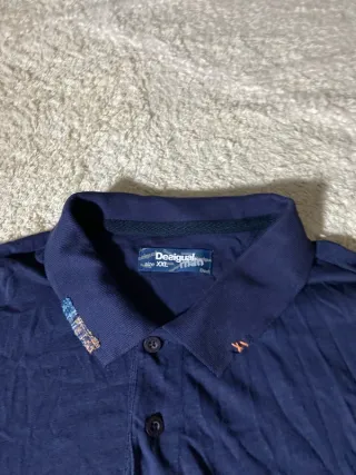 Polo manga larga Desigual azul