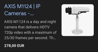 CÁMARA DE VIGILANCIA DE RED AXIS M1124 720P PoE