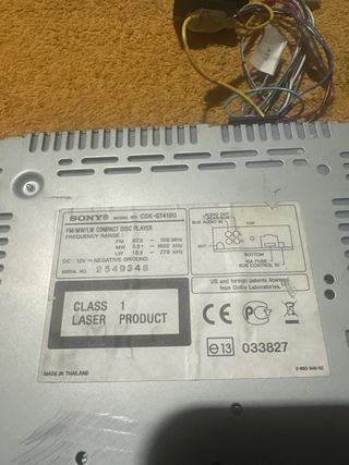 Radio CD Sony 50Wx4 MP3 WMA AAC ATRAC