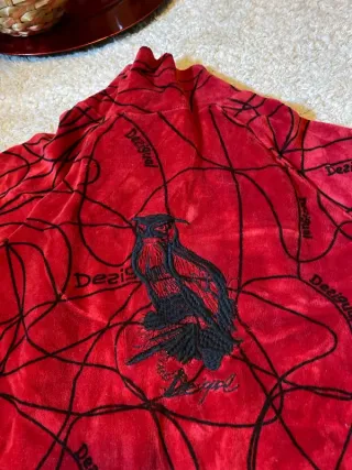 Polar Desigual cremallera rojo y negro