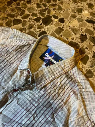 Camisa Desigual manga larga gris retro