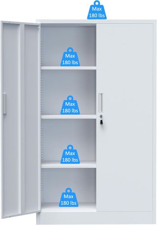 Archivador Metálico Blanco con Cerradura