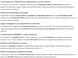 Controlador IoT Milesight UC300-868M LoRaWAN