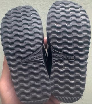 Scarpe Adidas num 24 Bambino Nere bianco e blu