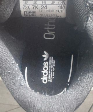 Scarpe Adidas num 24 Bambino Nere bianco e blu