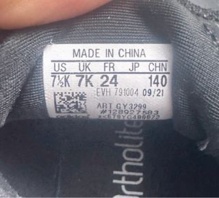 Scarpe Adidas num 24 Bambino Nere bianco e blu