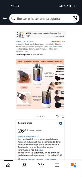 Limpiador de Brochas Eléctrico Stock Líder