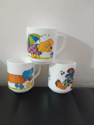 Tazas vintage infantiles Arcopal - Perros Salchich
