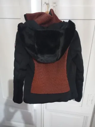 Plumífero Fusalp Negro y Naranja