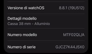 Apple Watch Serie 3 38mm Nero