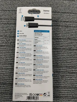 Cable Micro USB Hama 1.5m USB 3.0