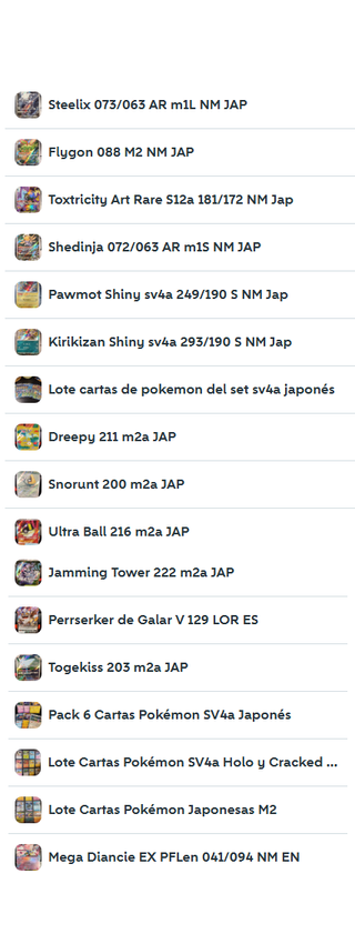 Lote Cartas Pokémon Luis