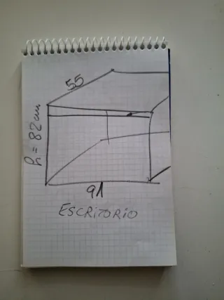 Mesa escritorio madera blanca