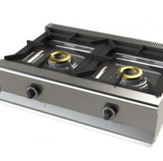 Fornello a gas da tavolo a 2 fuochi 8+8 kW