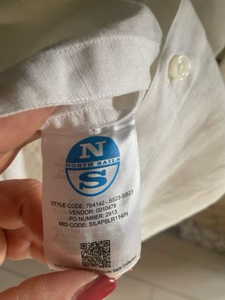 Camicia lino North Sails ragazzo collo alla corean