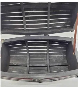 Baúl botellero de madera y bambú