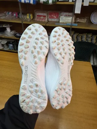 Adidas Predator Scarpe Calcio Uomo Argento Bianco