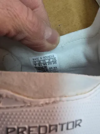 Adidas Predator Scarpe Calcio Uomo Argento Bianco