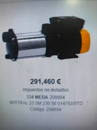 Bomba de agua MISTRAL 33 5M 230V