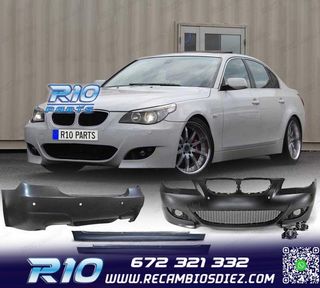 KIT CARROCERIA BMW E60 03-07 LOOK M5 PDC SRA + ANTINIEBLAS