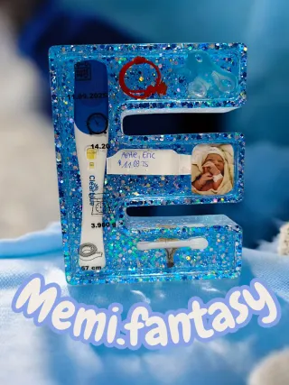 Lettera nascita in resina personalizzabile