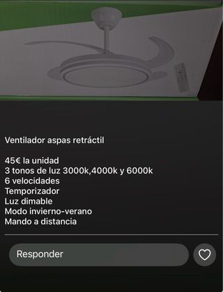 OFERTON!!Ventiladores de Techo con Luz Elecsan.