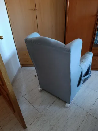 Butaca de lactancia azul