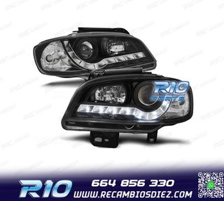 FAROS PARA SEAT IBIZA CORDOBA 6K2 99-02 LUZ DIURNA FONDO NEG